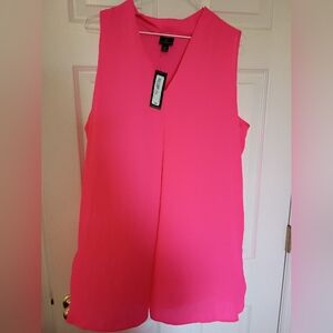 Worthington Vibrant Pink Sleeveless Top XL NWT